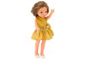 Lalka Żółta Sukienka Brązowe Włosy Duża Laleczka 33cm