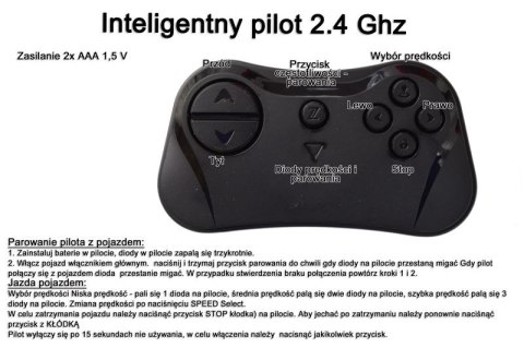 Quad na akumulator z pilotem xc sport, miękkie koła hit/hl578