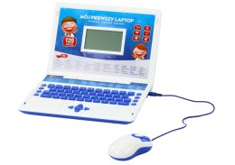 Laptop Edukacyjny Interaktywny 60 Funkcji Dwa Języki Myszka Niebieski