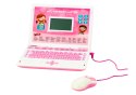 Laptop Edukacyjny Interaktywny 60 Funkcji Dwa Języki Myszka Różowy
