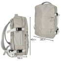 Plecak podróżny do samolotu wodoodporny kabel USB 45x16x28cm