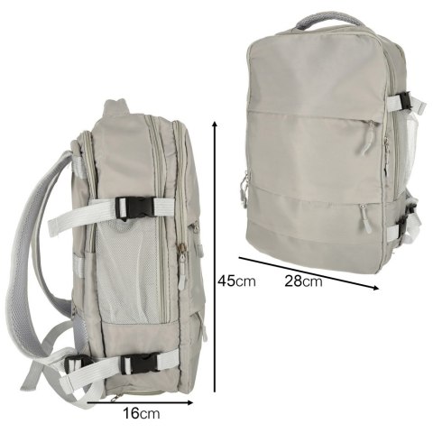 Plecak podróżny do samolotu wodoodporny kabel USB 45x16x28cm