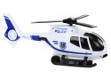 Śmigłowiec Policyjny Jeżdżący Helikopter Biały Dźwięki Światła Pilot