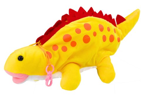 Pluszowy Dinozaur Piórnik Schowek Zawieszka Żółty Pluszowy Dinozaur Piórnik Schowek Zawieszka Żółty