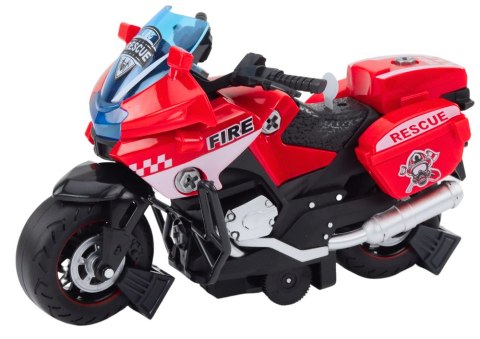 Motocykl Do Skręcania Ratunkowy DIY Światła Dźwięki Czerwony Motocykl Do Skręcania Ratunkowy DIY Światła Dźwięki Czerwony