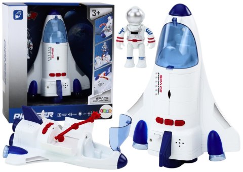 Statek Kosmiczny Napęd Światła Dźwięki Kosmonauta Biały