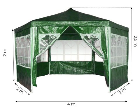 Namiot pawilon ogrodowy handlowy 2x2x2m z oknami Namiot pawilon ogrodowy handlowy 2x2x2m z oknami