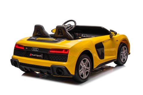 Dwuosobowy MAX 100Kg 2x200W 24V14Ah Auto na akumulator Audi Spyder R8 Dwuosobowy MAX 100Kg 2x200W 24V14Ah Auto na akumulator Audi Spyder R8