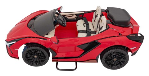 4x100W 24V Dwuosobowy Auto na akumulator Lamborghini SIAN Czerwony 4x100W 24V Dwuosobowy Auto na akumulator Lamborghini SIAN Czerwony