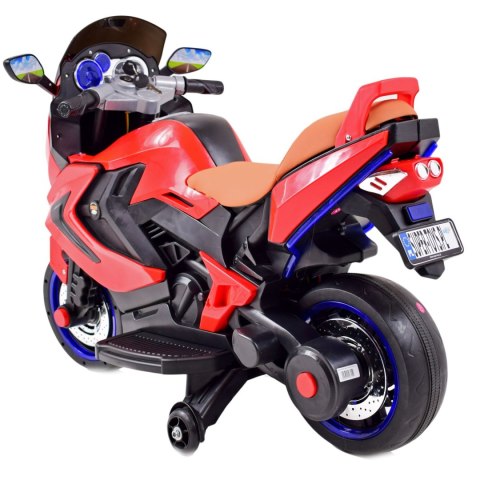 najnowszy motor ścigacz, świecące koła, panel, dźwięki, skóra/3188fl