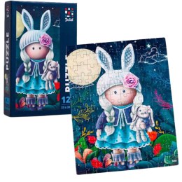 puzzle lalka z króliczkiem zestaw układanka magiczne puzzle dla dzieci