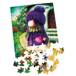 puzzle urocza lalka ze słonikiem zestaw układanka 120 elementów roter kafer