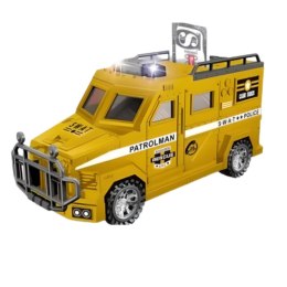 gold police car piggy bank