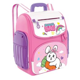 little white rabbit backpack piggy bank