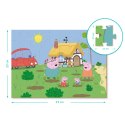 puzzle 2w1 świnka peppa 60 elementów do ułożenia + kolorowanka w jednym