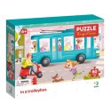 puzzle transport "trolejbus" układanka 60 elementów dla najmłodszych