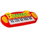 elektroniczne organki klawisze pianino keyboard mikrofon stołek melodie