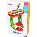 elektroniczne organki klawisze pianino keyboard mikrofon stołek melodie