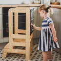 Kitchen Helper Pomocnik Kuchenny Drewniany Biały Z Tablicą Dla Dziecka