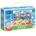 puzzle obserwacyjne "świnka peppa - wakacje" układanka 50 elementów morze