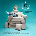 Sofa Premium Sztruksowa Dziecięca Brązowa Modułowa Budowa Wygodna
