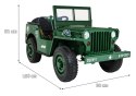 24V 4x80W 3osobowy MAX 60KG JEEP willys AUTO na akumulator Wojskowy