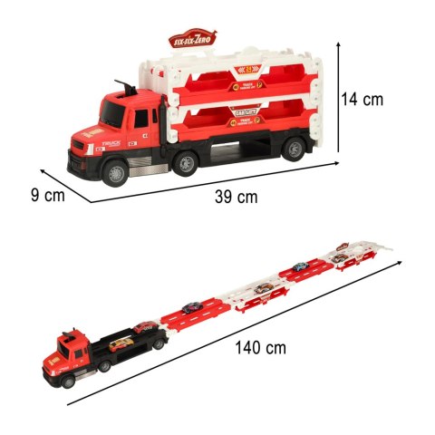 Samochód laweta transporter składany XXL czerwony