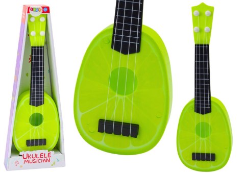 Ukulele Dla Dzieci Mini Gitara 4 Struny Owoc Limonka Zielona 15"