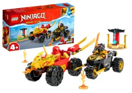 Klocki LEGO NINJAGO Bitwa Samochodowo-Motocyklowa Między Kaiem A Rasem 71789