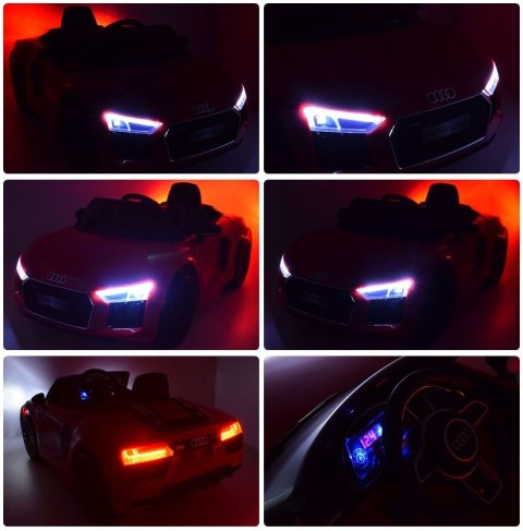 AUDI R8, MIĘKKIE KOŁA, WOLNY START, MIĘKKIE SIEDZENIE/JJ2198