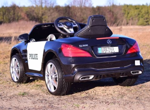 MERCEDES POLICJA SL500, MIĘKKIE SIEDZENIE , MIEKKIE KOŁA, SYSTEM ESW, RADIO FM /S301