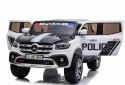 MERCEDES X LICENCJA POLICJA, 4X4 ,2x12V, MIĘKKIE KOŁA EVA, MIĘKKIE SIEDZENIE, 5 PUNKTOWE PASY /XMX606