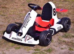 SZYBKI GOKART FANCY NA AKUMULATOR 12V, REGULOWANA - ROZSUWANA RAMA, SUPER ZABAWA\BDQ-8