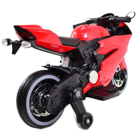 NAJNOWSZY WIELKI MOTOR ŚCIGACZ , ŚWIECĄCE KOŁA, PANEL, DŹWIĘKI, SKÓRA, GAZ W MANETCE/FT8728