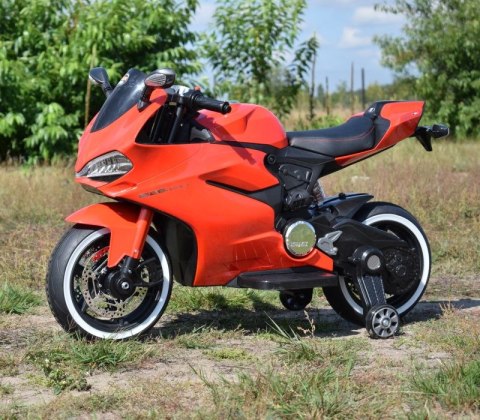 WIELKI MOTOR ŚCIGACZ PERFECT WOLNY START, ŚWIECĄCE, MIĘKKIE KOŁA, GAZ W MANETCE/1628G