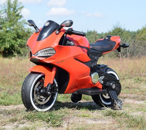 WIELKI MOTOR ŚCIGACZ PERFECT WOLNY START, ŚWIECĄCE, MIĘKKIE KOŁA, GAZ W MANETCE/1628G