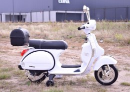 ORYGINALNA VESPA PX150, MIĘKKIE KOŁA, MIĘKKIE SIEDZENIE, KUFEREK/PX150