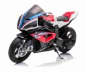 MOTOR NA AKUMULATOR ŚCIGACZ ORYGINALNE BMW HP4 RACE, KOŁA EVA, MIĘKKIE SIEDZENIE/JT5001