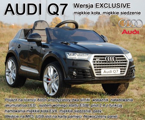 ORYGINALNE AUDI Q7 DWA SILNIKI, AMORTYZATORY, PILOT, MIĘKKIE KOŁA, PRAWDZIWE RADIO
