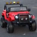 MEGA JEEP 4X4 Z REDUKTOREM NAPĘDU EXCLUSIVE, WOLNY START,MIĘKKIE KOŁA, 2x12V 10 Ah/WXE1688