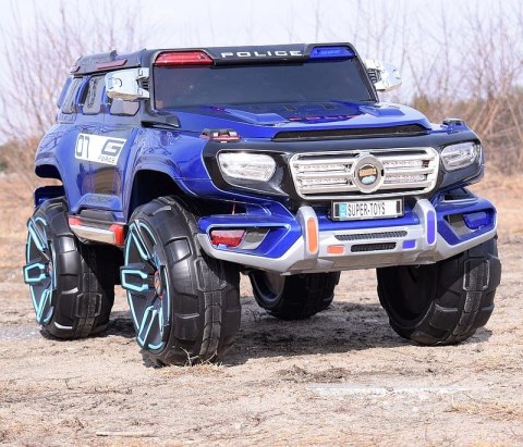 MEGA POLICJA Z DŹWIĘKIEM, MIĘKKIE KOŁA, MIĘKKIE SIEDZENIE, PANEL MP4/HJ5588