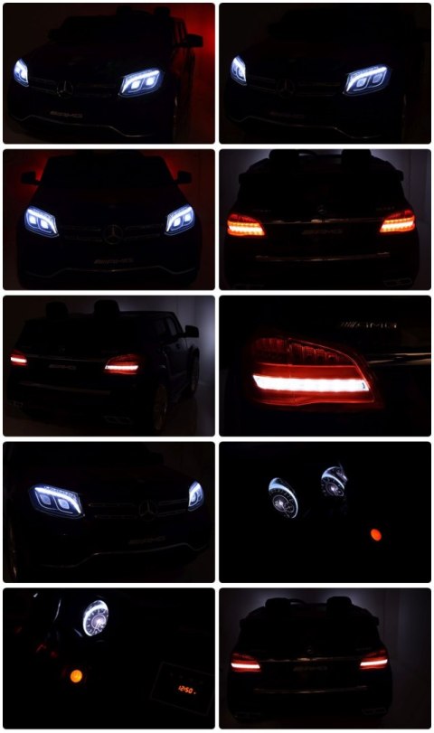 MERCEDES GLS 63, 4 SILNIKI, 2X12 V, MIĘKKIE KOŁA, MIĘKKIE SIEDZENIE, KLIMATYZACJA DLA 2 DZIECI/HL228