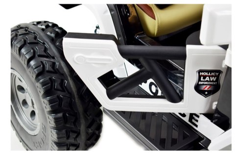JEEP BUGGY POLICJA MEGA KOŁA Z AMORTYZATORAMI PILOT 4X4, PANEL, PRZESUWANE SIEDZENIE, /SX-1719