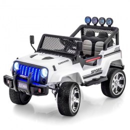 MEGA JEEP SUNSHINE, NAPĘD 4X4, 2X12V ,WOLNY START/ MIĘKKIE KOŁA, BLUETOOTH, RADIO EXCLUSIVE/2388