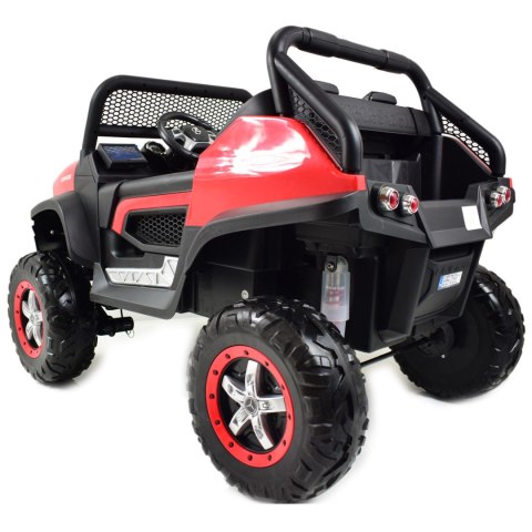 MERCEDES BENZ UNIMOG 4X4,12V14AH, AMORTYZATORY, MIĘKKIE KOŁA, MP4, SUPER OPCJA/UNIMOG