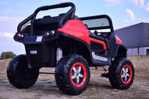 MERCEDES BENZ UNIMOG 4X4,12V14AH, AMORTYZATORY, MIĘKKIE KOŁA, MP4, SUPER OPCJA/UNIMOG