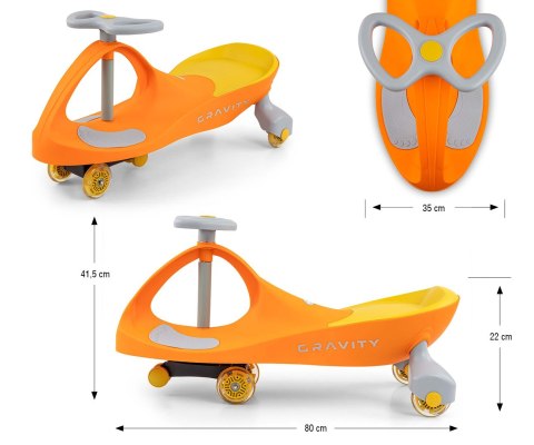 Milly Mally Jeździk Grawitacyjny Gravity Orange Yellow Milly Mally Jeździk Grawitacyjny Gravity Orange Yellow