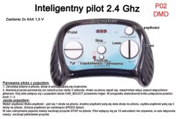 Pilot zdalnego sterowania w technologii 2.4 Ghz do pojazdów DMD-168