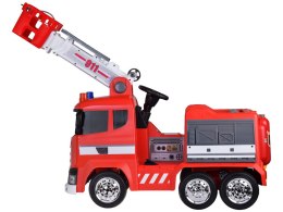 Auto straż pożarna wóz strażacki na akumulator sikawka bujanie PA0316