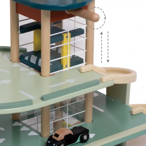 Wielopoziomowy Parking Auta Helikopter Dystybutor Myjnia + Akc.